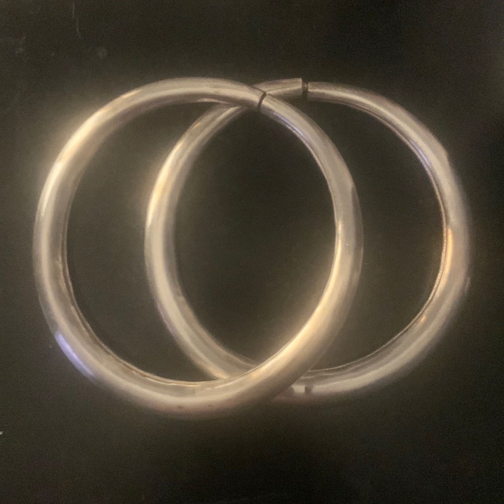Bohemian silver ankle bangles